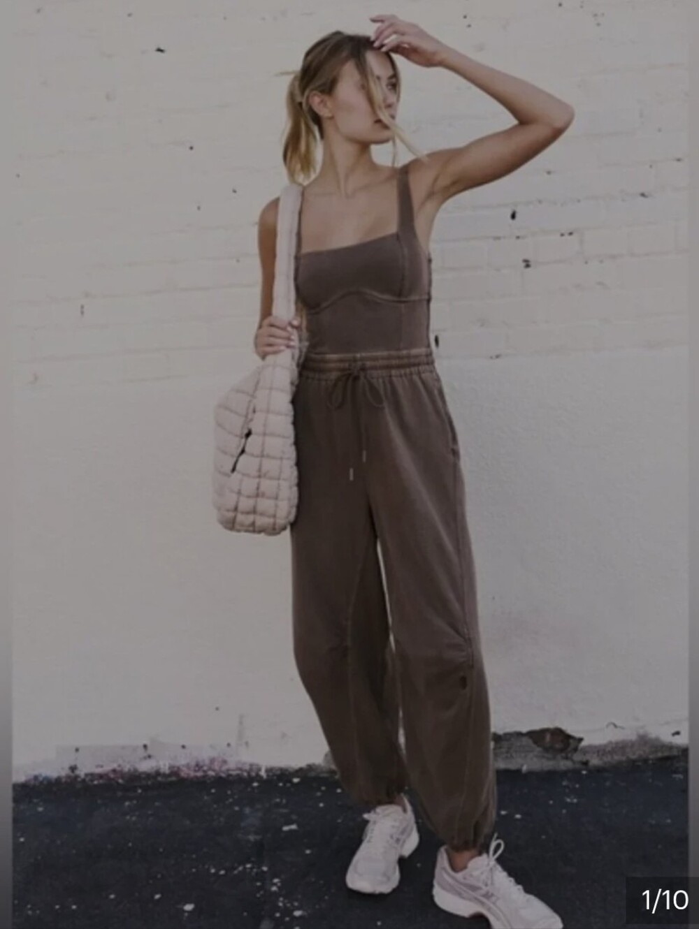 FP Movement Inbound Onesie Brown Jumpsuit Size Small NWOT